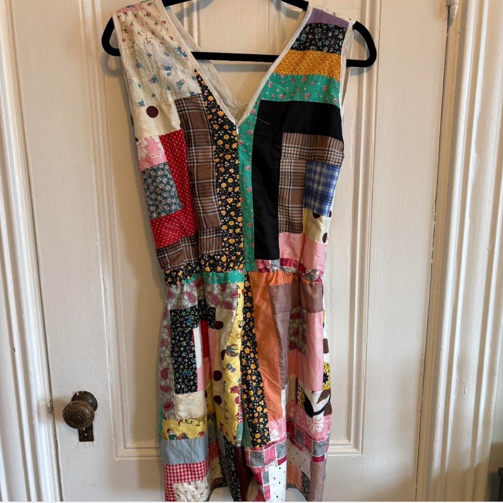 Patchwork V-Neck Romper